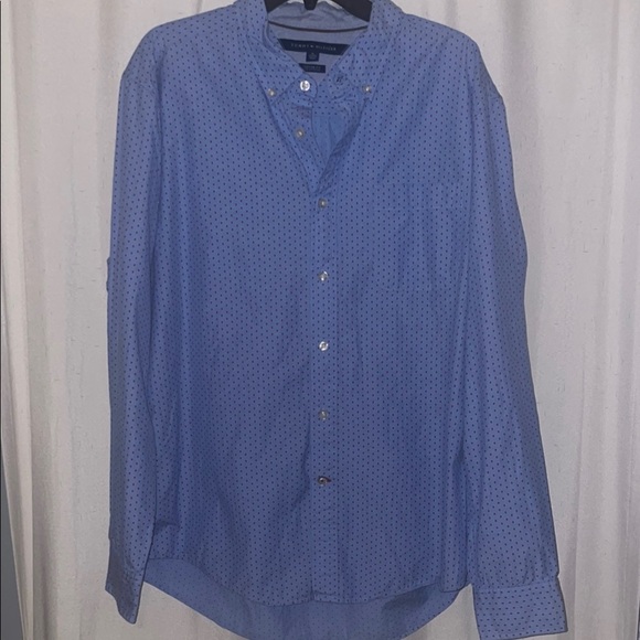 Tommy Hilfiger Other - Tommy Hilfiger Blue Pattern Casual Button Down Shirt